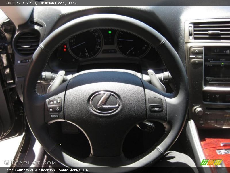 Obsidian Black / Black 2007 Lexus IS 250