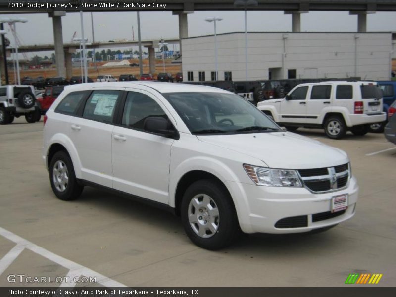 Stone White / Dark Slate Gray 2010 Dodge Journey SE