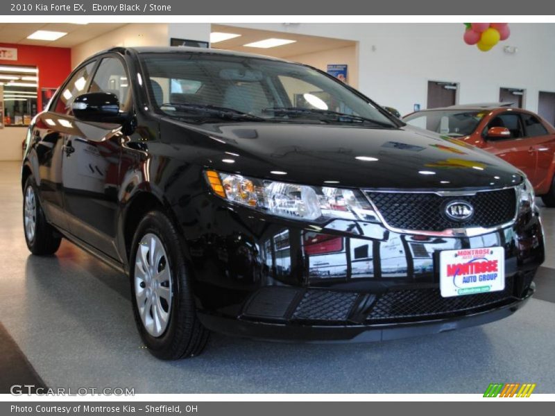 Ebony Black / Stone 2010 Kia Forte EX