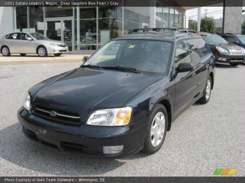 Deep Sapphire Blue Pearl / Gray 2001 Subaru Legacy L Wagon