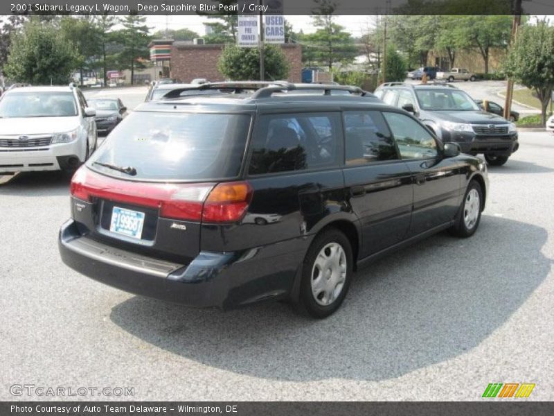 Deep Sapphire Blue Pearl / Gray 2001 Subaru Legacy L Wagon
