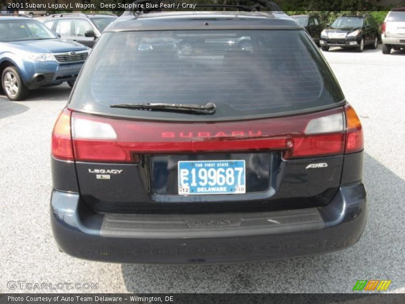 Deep Sapphire Blue Pearl / Gray 2001 Subaru Legacy L Wagon