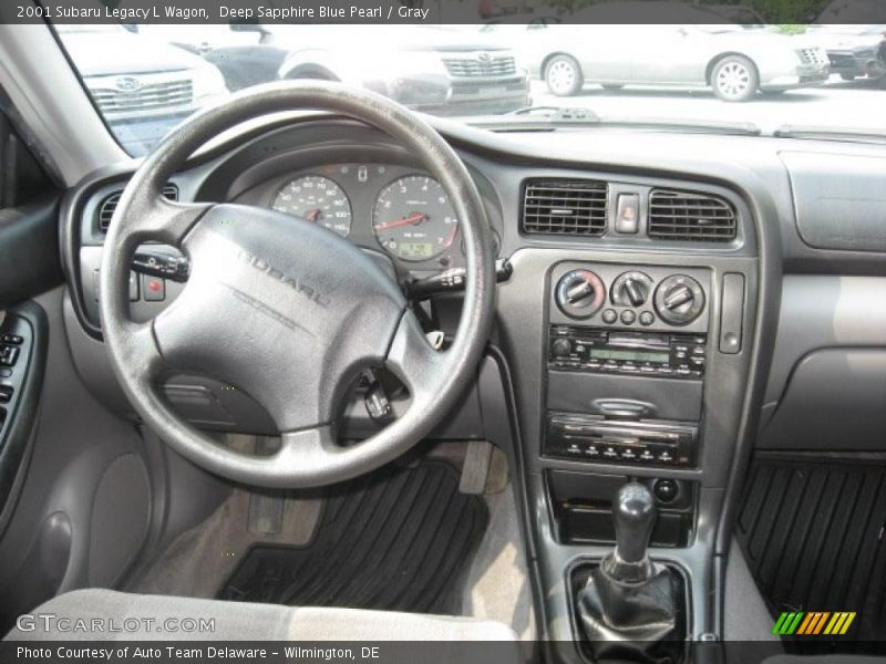 Deep Sapphire Blue Pearl / Gray 2001 Subaru Legacy L Wagon