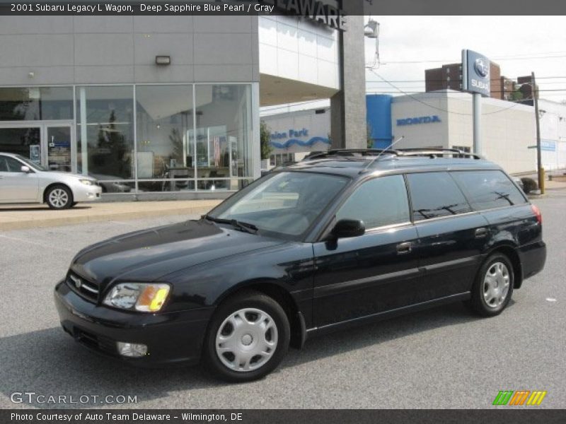 Deep Sapphire Blue Pearl / Gray 2001 Subaru Legacy L Wagon