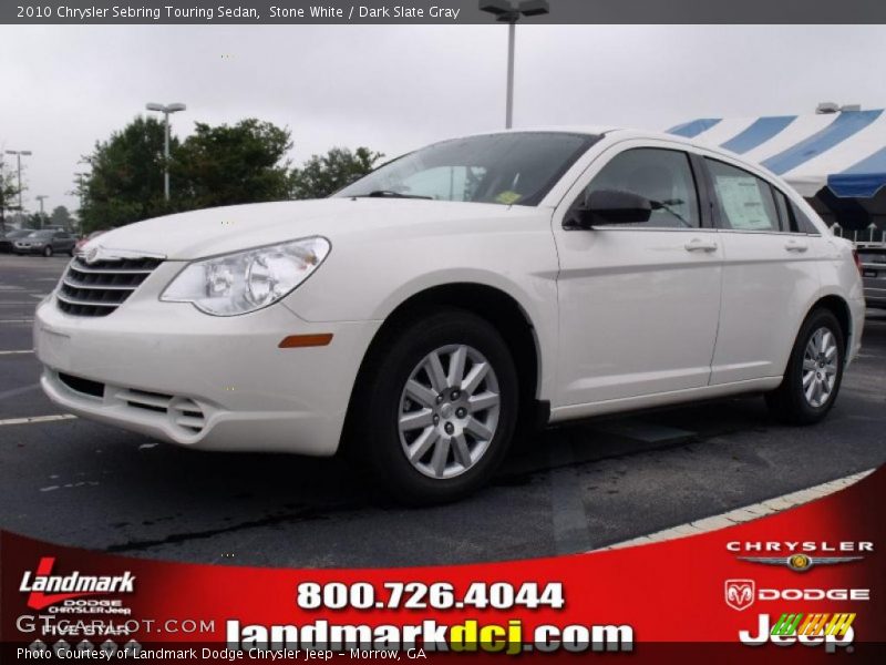 Stone White / Dark Slate Gray 2010 Chrysler Sebring Touring Sedan