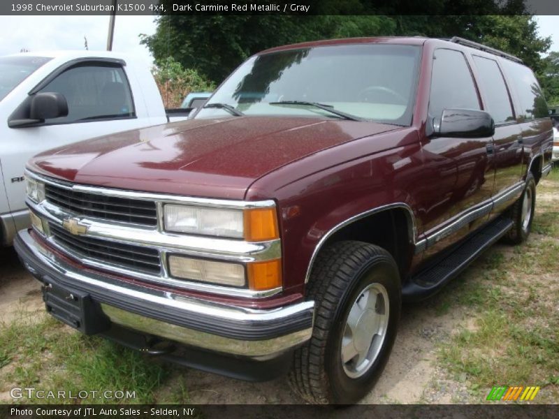 Dark Carmine Red Metallic / Gray 1998 Chevrolet Suburban K1500 4x4