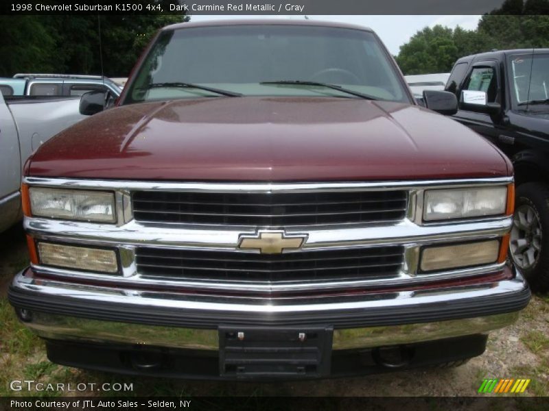 Dark Carmine Red Metallic / Gray 1998 Chevrolet Suburban K1500 4x4
