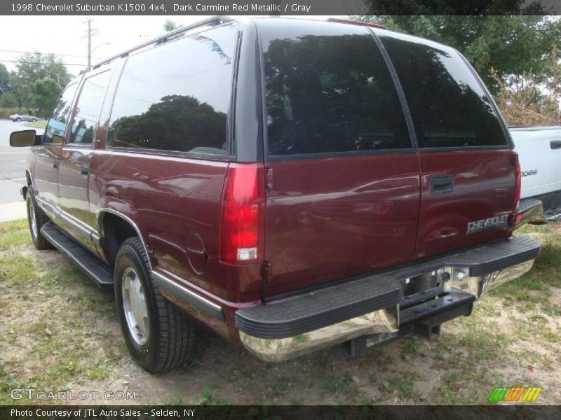 Dark Carmine Red Metallic / Gray 1998 Chevrolet Suburban K1500 4x4