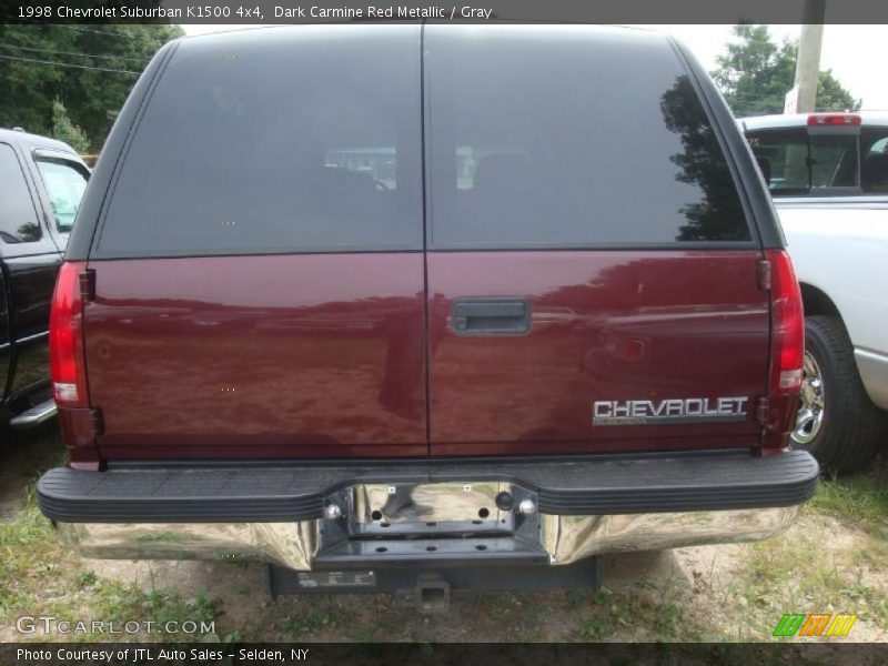 Dark Carmine Red Metallic / Gray 1998 Chevrolet Suburban K1500 4x4