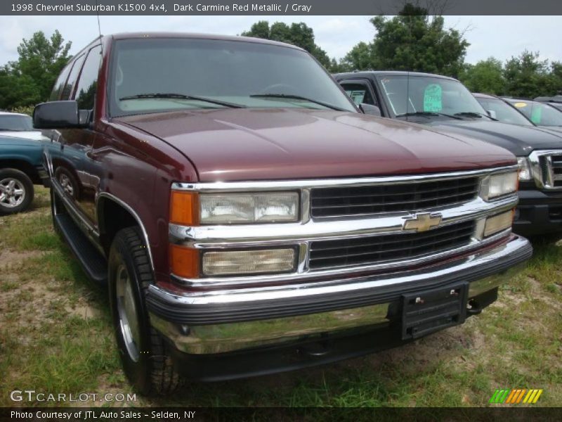 Dark Carmine Red Metallic / Gray 1998 Chevrolet Suburban K1500 4x4