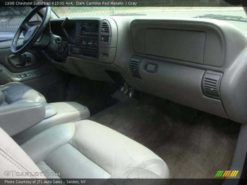 Dark Carmine Red Metallic / Gray 1998 Chevrolet Suburban K1500 4x4