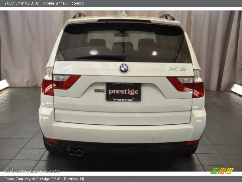 Alpine White / Tobacco 2007 BMW X3 3.0si