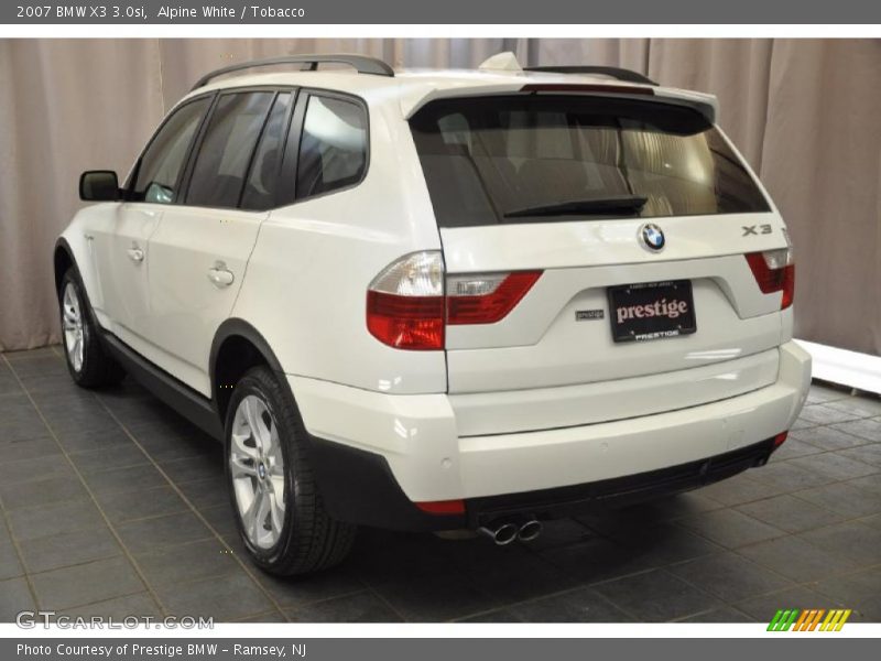 Alpine White / Tobacco 2007 BMW X3 3.0si