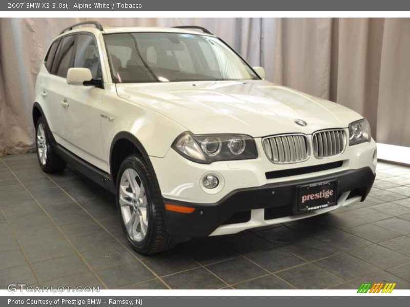 Alpine White / Tobacco 2007 BMW X3 3.0si