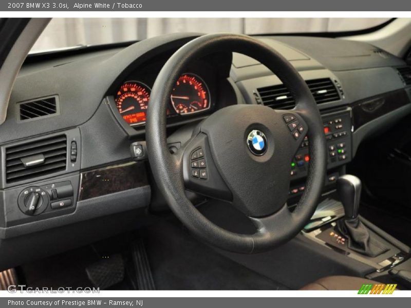 Alpine White / Tobacco 2007 BMW X3 3.0si