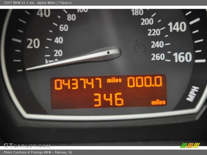 Alpine White / Tobacco 2007 BMW X3 3.0si