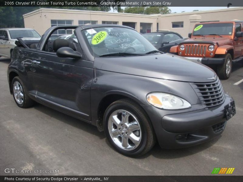 Graphite Gray Metallic / Dark Slate Gray 2005 Chrysler PT Cruiser Touring Turbo Convertible