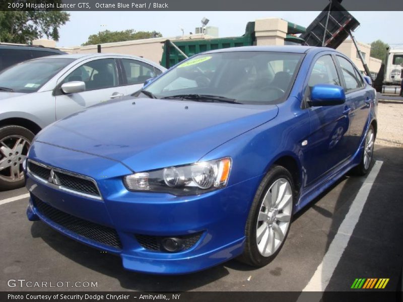 Octane Blue Pearl / Black 2009 Mitsubishi Lancer GTS