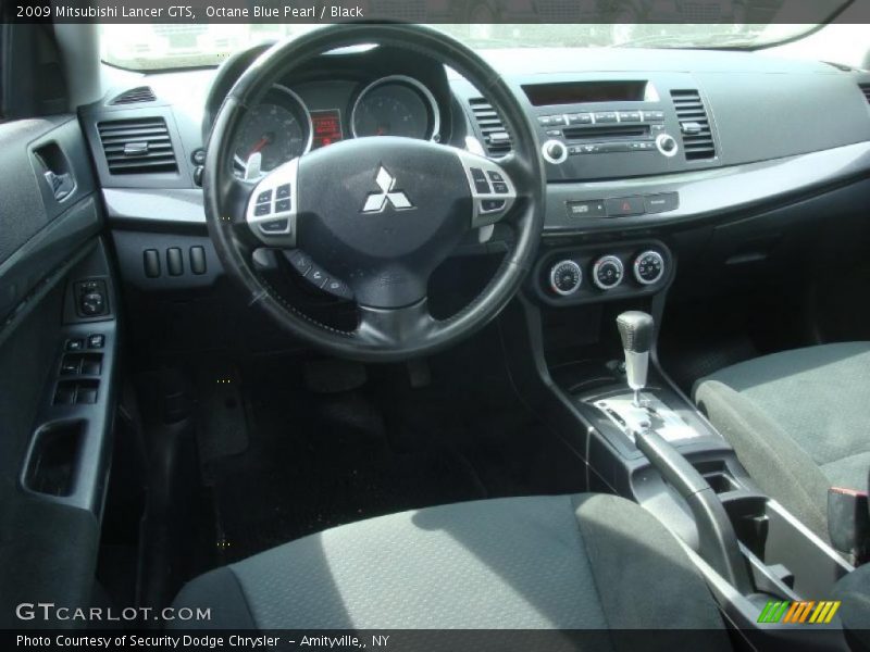 Octane Blue Pearl / Black 2009 Mitsubishi Lancer GTS
