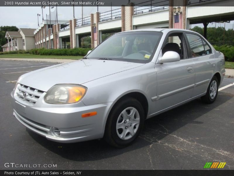 Silver Mist Metallic / Gray 2003 Hyundai Accent GL Sedan