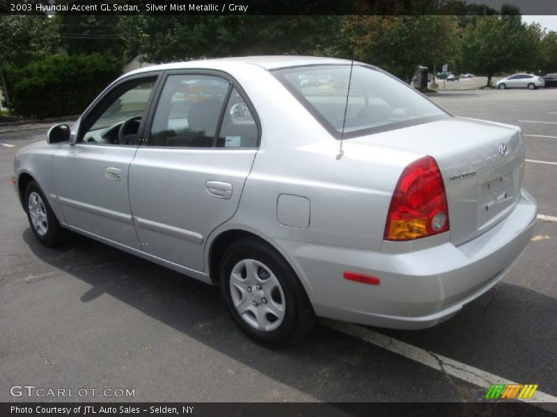 Silver Mist Metallic / Gray 2003 Hyundai Accent GL Sedan