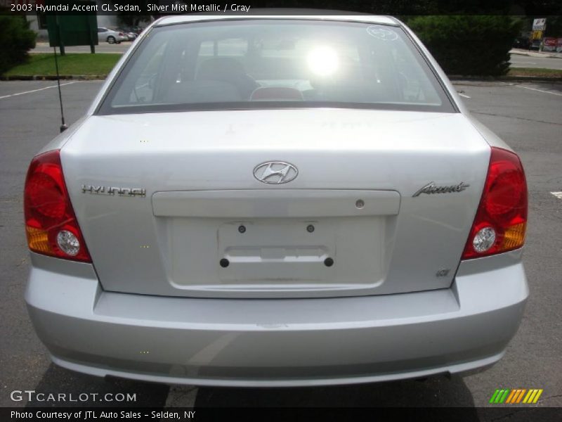 Silver Mist Metallic / Gray 2003 Hyundai Accent GL Sedan
