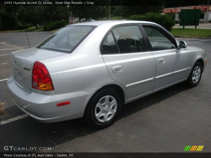 Silver Mist Metallic / Gray 2003 Hyundai Accent GL Sedan