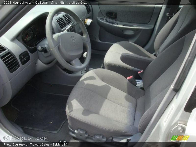 Silver Mist Metallic / Gray 2003 Hyundai Accent GL Sedan