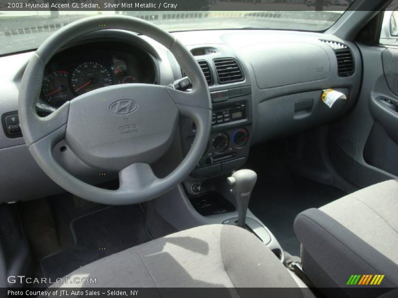 Silver Mist Metallic / Gray 2003 Hyundai Accent GL Sedan