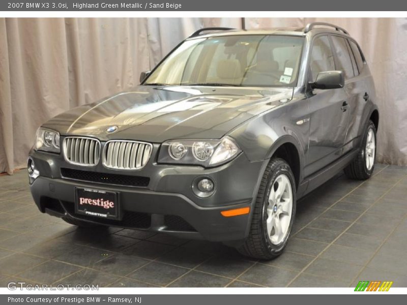 Highland Green Metallic / Sand Beige 2007 BMW X3 3.0si