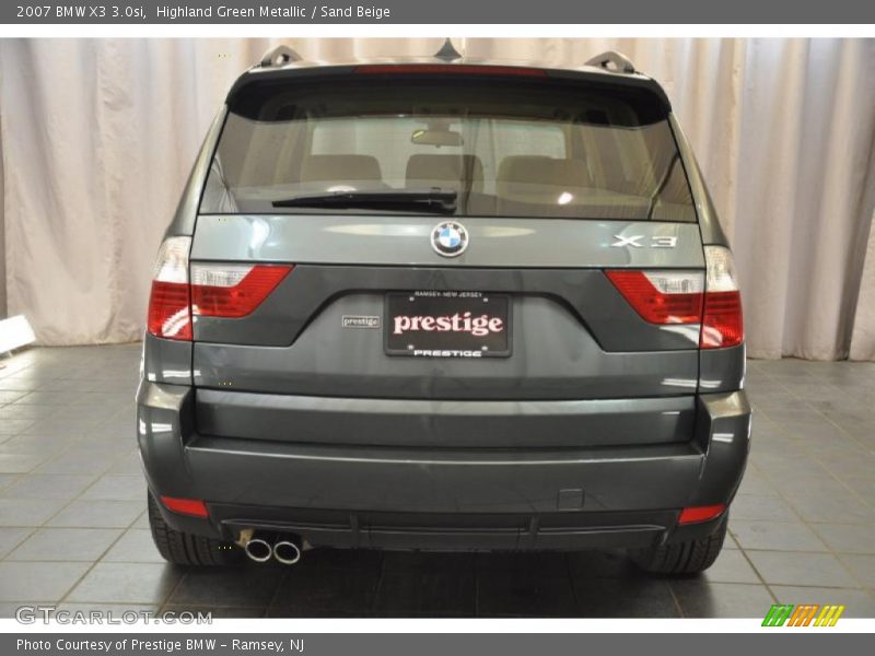 Highland Green Metallic / Sand Beige 2007 BMW X3 3.0si