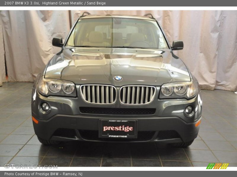 Highland Green Metallic / Sand Beige 2007 BMW X3 3.0si