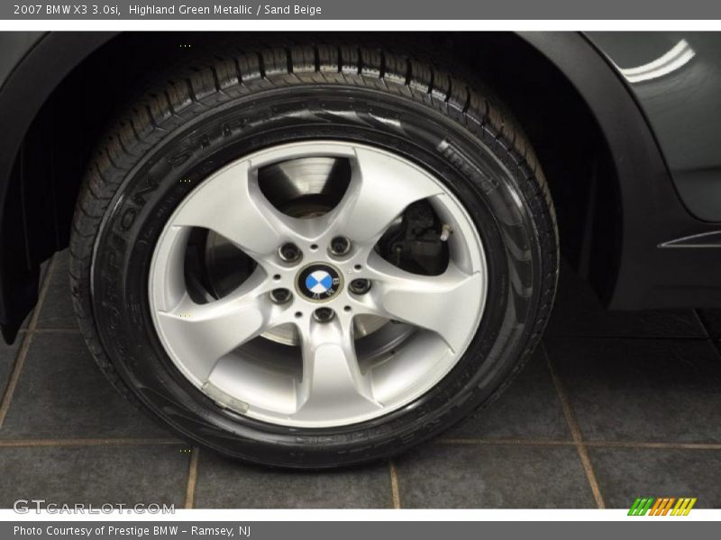 Highland Green Metallic / Sand Beige 2007 BMW X3 3.0si