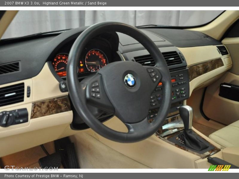 Highland Green Metallic / Sand Beige 2007 BMW X3 3.0si