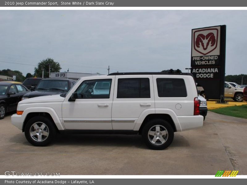 Stone White / Dark Slate Gray 2010 Jeep Commander Sport