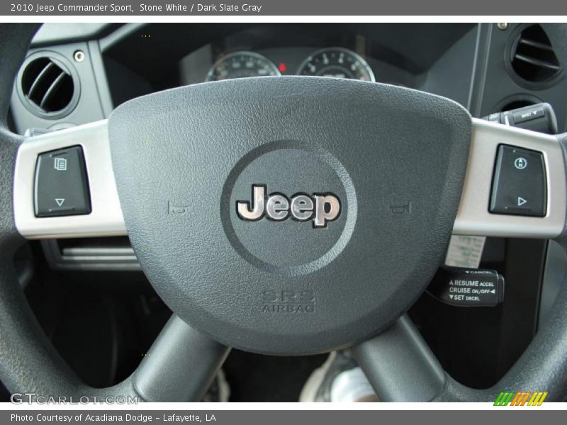 Stone White / Dark Slate Gray 2010 Jeep Commander Sport