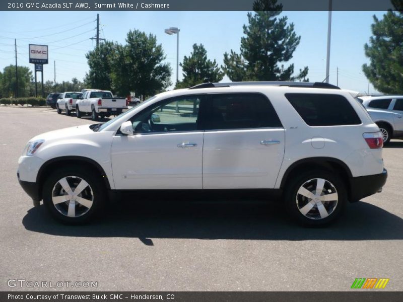 Summit White / Cashmere 2010 GMC Acadia SLT AWD