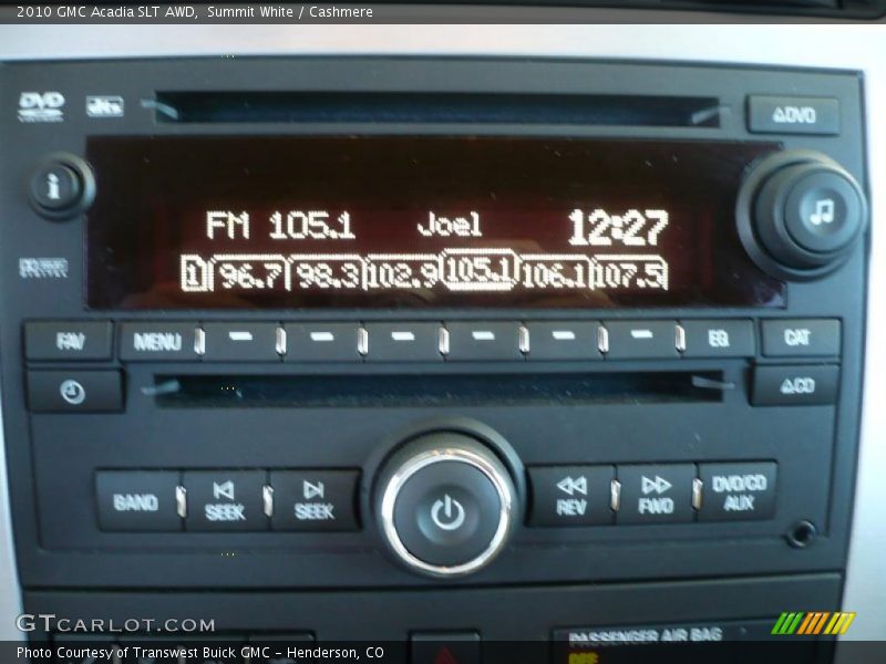 Summit White / Cashmere 2010 GMC Acadia SLT AWD