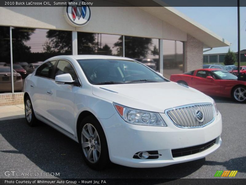 Summit White / Ebony 2010 Buick LaCrosse CXL