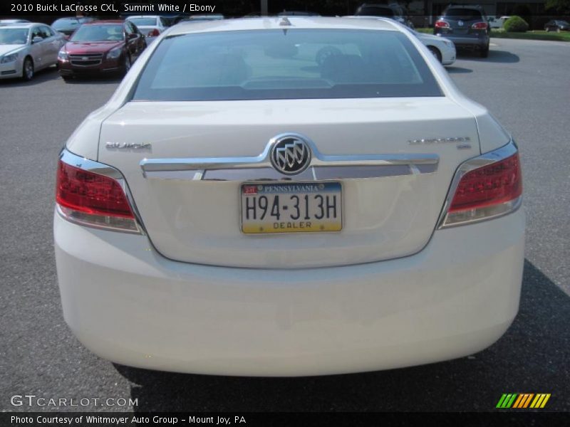 Summit White / Ebony 2010 Buick LaCrosse CXL