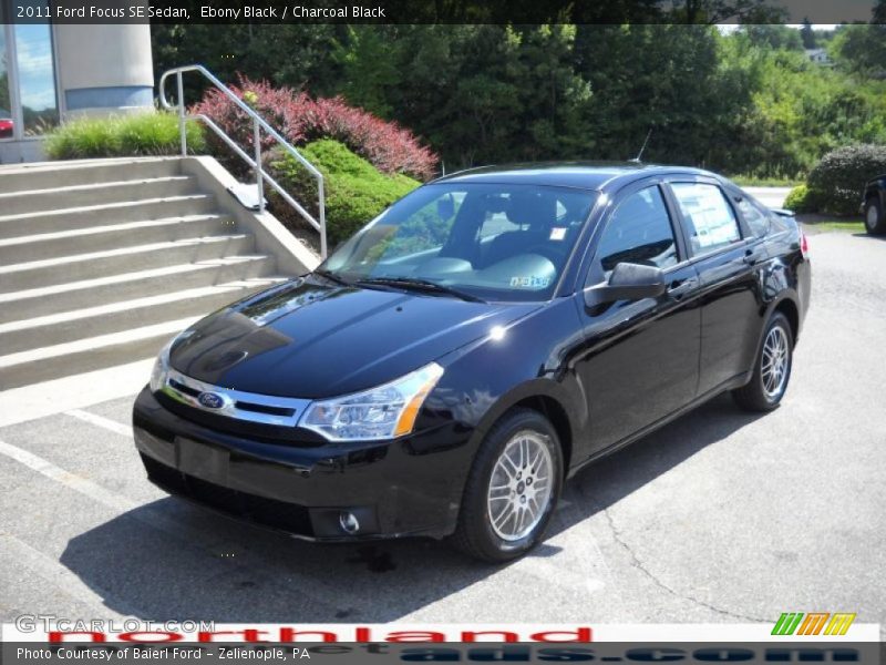 Ebony Black / Charcoal Black 2011 Ford Focus SE Sedan