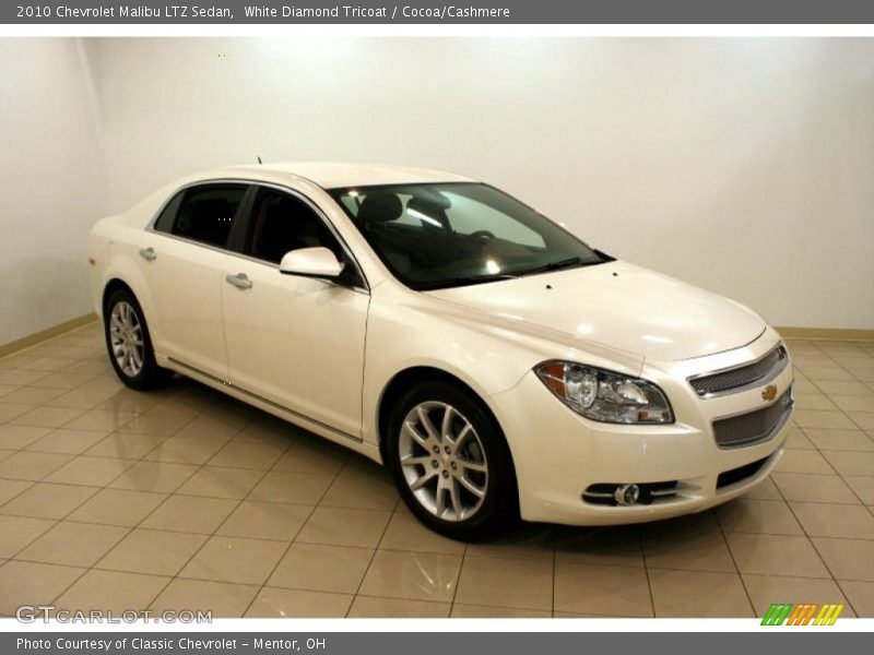 White Diamond Tricoat / Cocoa/Cashmere 2010 Chevrolet Malibu LTZ Sedan