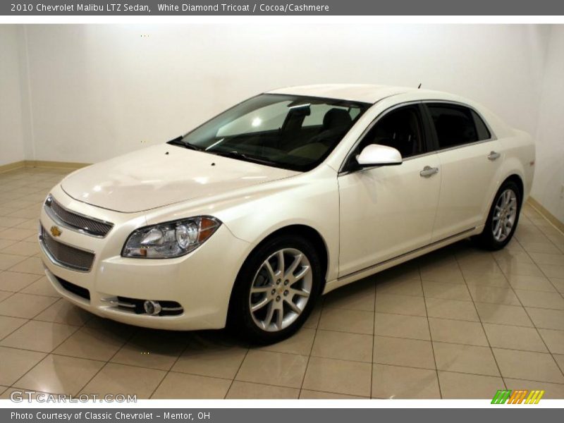White Diamond Tricoat / Cocoa/Cashmere 2010 Chevrolet Malibu LTZ Sedan