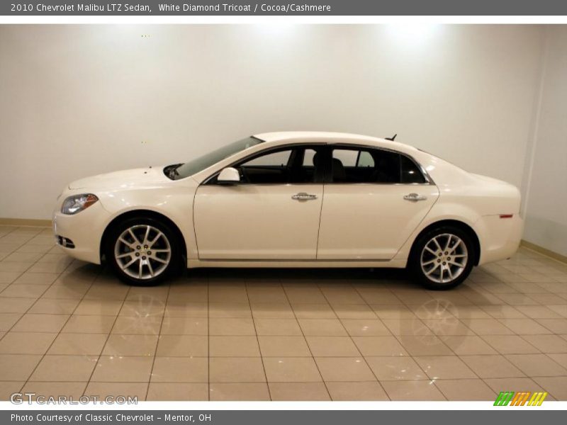 White Diamond Tricoat / Cocoa/Cashmere 2010 Chevrolet Malibu LTZ Sedan