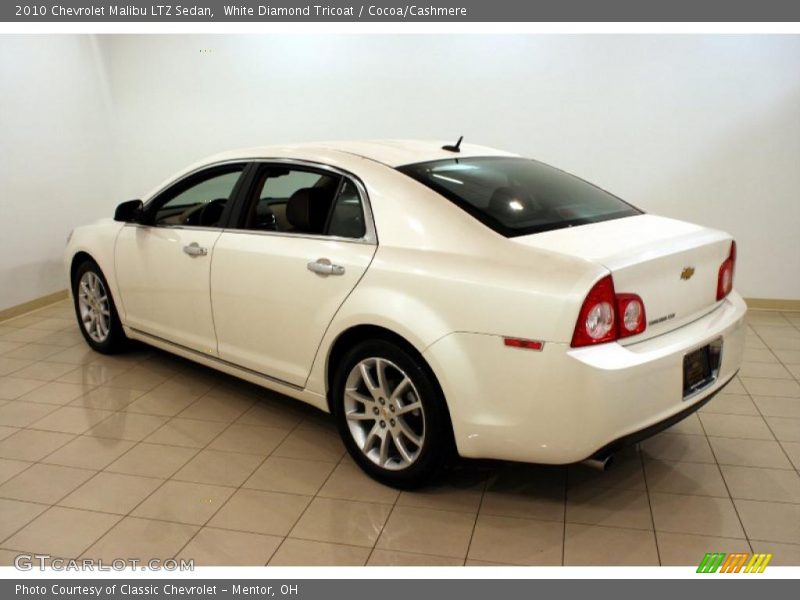 White Diamond Tricoat / Cocoa/Cashmere 2010 Chevrolet Malibu LTZ Sedan