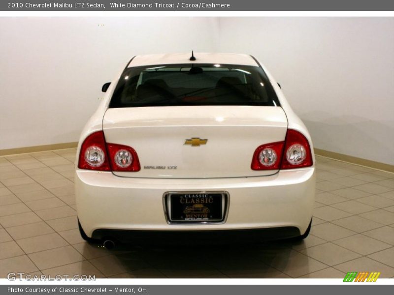 White Diamond Tricoat / Cocoa/Cashmere 2010 Chevrolet Malibu LTZ Sedan
