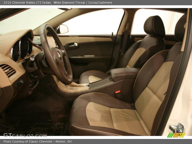 White Diamond Tricoat / Cocoa/Cashmere 2010 Chevrolet Malibu LTZ Sedan