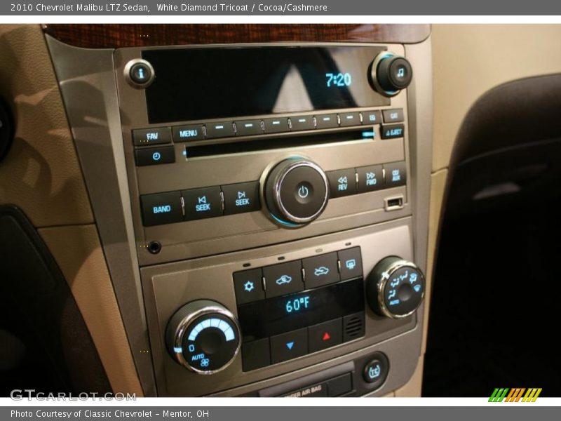 White Diamond Tricoat / Cocoa/Cashmere 2010 Chevrolet Malibu LTZ Sedan
