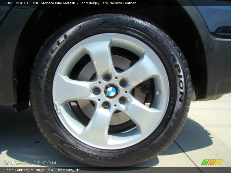 Monaco Blue Metallic / Sand Beige/Black Nevada Leather 2008 BMW X3 3.0si