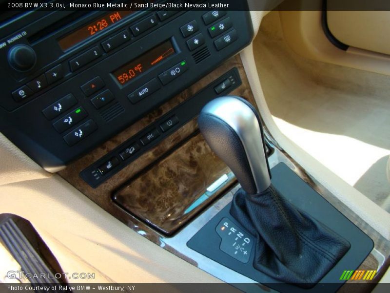 Monaco Blue Metallic / Sand Beige/Black Nevada Leather 2008 BMW X3 3.0si